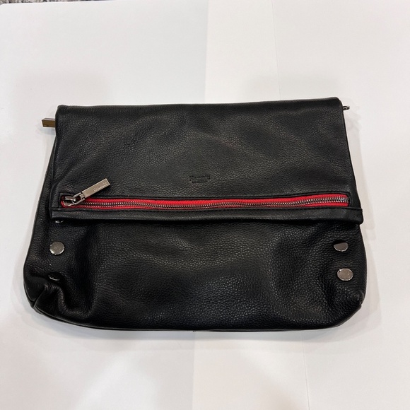 Hammitt Handbags - Hammitt VIP Large Black Handbag Red Zipper Gunmetal Studs Like New